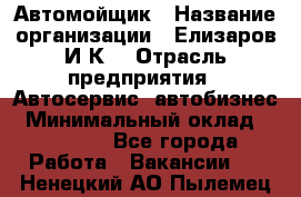 Автомойщик › Название организации ­ Елизаров И.К. › Отрасль предприятия ­ Автосервис, автобизнес › Минимальный оклад ­ 20 000 - Все города Работа » Вакансии   . Ненецкий АО,Пылемец д.